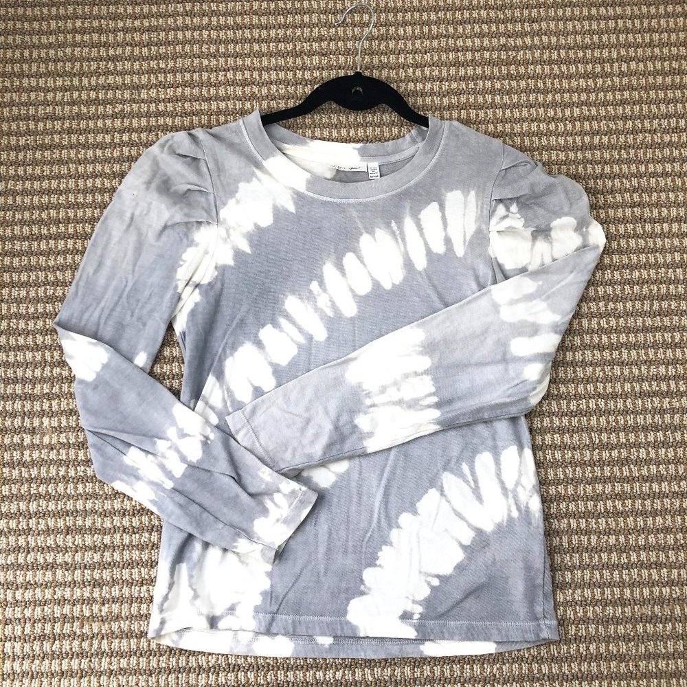 RD Style Puff Sleeve Tye-Dye Shirt